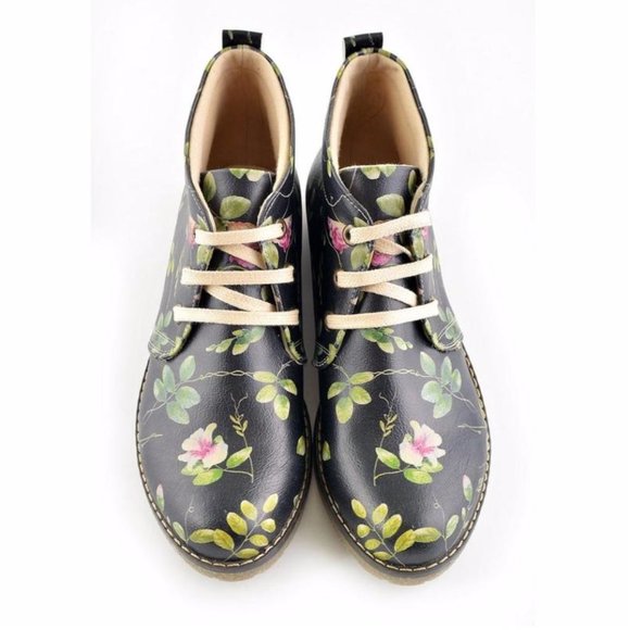 Goby Shoes - Floral Ankle Boots - Picture 3 of 5